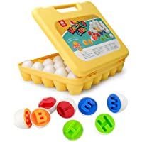 Coogam Cartas Huevos A Juego 26PCS ABC Color del Alfabeto Reconocimiento Clasificador Rompecabezas Juego de Viaje de…